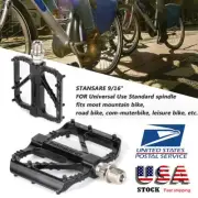 Universal Mountain Bike Pedals MTB Bicycle Flat Pedals Aluminum 9/16″ Anti-slip