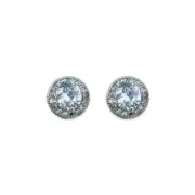 CZ Cubic Zirconia Stud Earrings for Men Women Streetwear Hip Hop Unisex Style