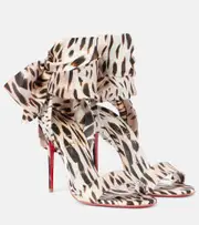 [Christian Louboutin] Christian Louboutin Sandale Du Desert 100 crêpe satin sandals AU 11 multicoloured