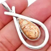 Natural Rosetta Picture Jasper 925 Sterling Silver Pendant Jewelry P-1314