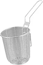 Round Wire Fry Basket Easy Clean Mesh Skimmer French Fries Chicken Frying Basket Mesh French Chip Frying Basket for Camping Frying Pasta, 10cm