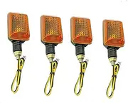 Turn Signal Indicator 4pcs Motorcycle Turn Signals Lights Halogen Indicator Lamps Black Blinker Tinted Front Rear Flasher Directional Accessories