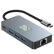 9-in-1 USB-C HUB Multiport Adapter w/HDMI Video Output & 100W USB-C Power & RJ45