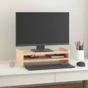 Wooden Monitor Stand Computer Desktop Holder Laptop Riser With Storage Shelf