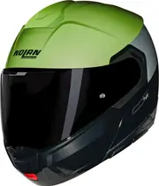 Nolan N90-3 Verniciatura Speciale 341, flip up helmet , color: Black/Light Green/Light Grey , size: L