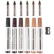 Furniture Repair Kit Wood Markers - Markers and Wax Sticks with Sharpener8485