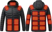 [Generic] Electric Heated Cotton Jacket Four Control 21 Zone Battery Powered Winter Coat