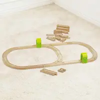 在飛比找momo購物網優惠-【KCFriends】50pcs木製火車軌道組(木製軌道擴充