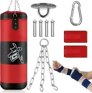 Unfilled Boxing Bag Hanging Heavy Punching Bag Boxing Set Adult with Punching...