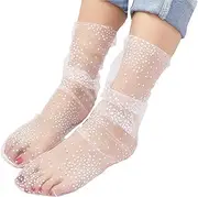 [AYTDNEHGK] Sexy Lace Mesh Fishnet Socks Transparent Stretch Elasticity Ankle Net Yarn Thin Women Cool Socks