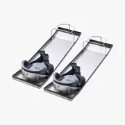 VEVOR Concrete Knee Boards Slider Knee Boards 711 x 203mm Kneeler Board Stainless Steel Kneedboards Concrete Sliders Pair Moving Sliders with Concret