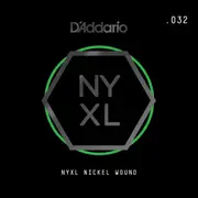 D'Addario NYXL Nickel Wound Electric Guitar Single String, .032