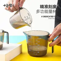 在飛比找Yahoo!奇摩拍賣優惠-塑料500毫升量杯帶刻度透明量米杯家用測量杯奶茶店廚房烘焙計