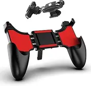Cell Phone Game Handle Controller Joystick Mobile Gaming Grip Triggers for iPhone/Android Phone PUBGG/Fortnitee/Call of Duty Mobile Games, Gaming Case Foldable Stand KingTSYU