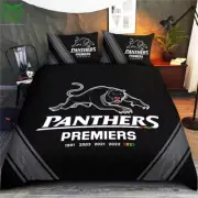 Penrith Panthers Doona/Duvet Cover NRL King Double Queen Bedding Set Pillowcase