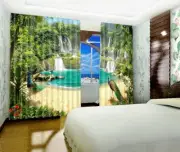 3D Peacock Sea 423 Blockout Photo Curtain Print Curtains Drapes Fabric Window AU