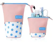Stand up Pencil Holder Telescopic Pencil Case Transformer Pen Box Cartoon Cute Stationery Pouch Bag