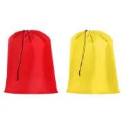 2pcs Laundry Bag with Drawstring Closure 27"x22" Dirty Clothes Bag Red/Yellow