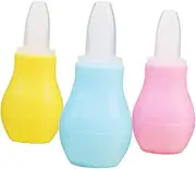 Toyvian 3pcs Silicone Nose Safe and Easy Snot Cleaner for Boy Girl Gentle Mucus Removal Dismantlable for Easy Cleaning