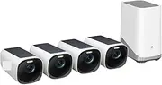 Security Camera Outdoor 4K Camera Solar Panel Forever Power Face Recognition AI(E/U,4 Cam Kit)