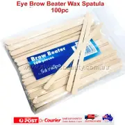 100pc Disposable Wooden Spatula Brow Beaters Wax Waxing Thinner Sticks