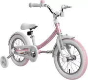 Ninebot Kid’S Bike for Boys and Girls, 14 Inch with Training Wheels, Pink