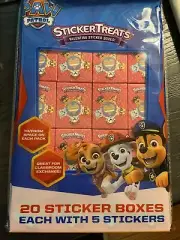 Paw Patrol Valentine Sticker Treats 20 Sticker Boxes, Each Box 5 Stickers=100