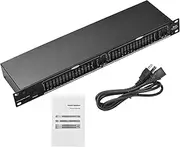 Dual Channel 15 Band Equalizer, Stereo Graphic Equalizer, LOW CUT Switch Rack Mount for Home Studio (US Plug)
