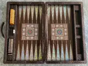 Premium Crocodile Backgammon Set for Adults With Key Vintage Board...