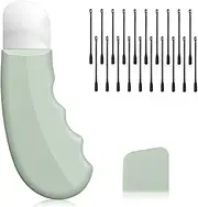 JEYORZY 1 x Blackhead Remover and 20 Cotton Buds for Blackheads, Silicone Nose Blackhead Remover, Green Blackhead Remover, Scraper, Facial Spatula, Deep Clean Master, Pore Extractor, Mild and Safer
