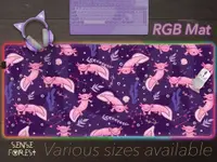 在飛比找蝦皮購物優惠-Kawaii Axolotl XXL Rgb 遊戲鼠標墊,遛