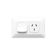 Clipsal Prestige Series Powerpoint Single 10 Amps 250V White - P2015-WE