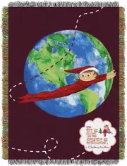 Northwest The Elf on the Shelf Travels Woven Tapestry Throw Blanket 48x60