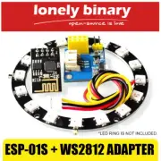 ESP-01S WIFI Wireless Module + RGB WS2812 LED Controller Module Arduino Uno Mega