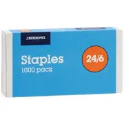 J.Burrows 24/6 Staples 1000 Pack