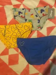 COTTON ON KIDS MICKEY MOUSE 3 PAIRS OF BRIEFS SZ 7-8 BNWT (acc146