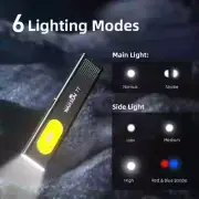 LED Keychain Flashlight Torch Light Pocket Lantern Flood Work Light with Magnet