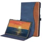 Case for Samsung Galaxy Tab A9 Plus/A9+ 5G 11 Inch 2023 Model Denim Blue/Brown
