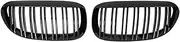 Glossy Black Single Line Style Car Front Bumper Grilles Compatible For BMW 6-Series E63 E64 2004-2010 Matte Racing Grill Accessories(Double-Glossy Black)