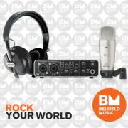 Behringer U-Phoria Studio Pro Recording/Podcast Bundle Interface Mic Headphones