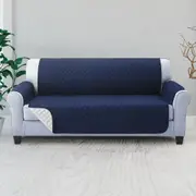 3 Seater Artiss Sofa Cover Couch Covers Quilted Navy
