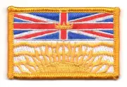 BRITISH COLUMBIA CANADA CANADIAN PROVINCE FLAG PATCHES PATCH IRON ON EMBROIDERED