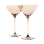 Estelle Colored Glass Martini Glasses, Set of 2