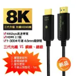 【MCHAONEST 純系列】3米 2.1版超高清第三代 8K@60HZ 4K 120P光纖 HDMI(支援SONY PS5)