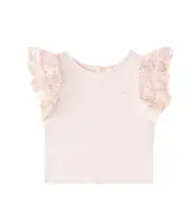 [Chloe Kids] Chloé Kids Sequined cotton jersey top Y 12 pink