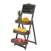 3-Tier Planter Pot Stand Shelf Display Garden Botanical Chalkboard Unit Ladder