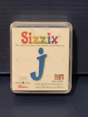 NEW Sizzix Cutter Die 38-0381 - FUN SERIF Lowercase J j - sm BLUE cutting die