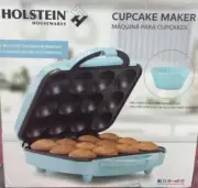 HOLSTEIN Housewares Green Nonstick Cupcake Maker Makes 12 Cupcakes NEW