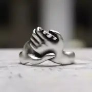 Interlocking Holding Hands 925 Sterling Silver Ring | Handmade Promise Jewelry