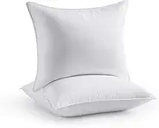 Seward Park Down Alternative Bed Pillow Shams Insert for Sleeping, Standard Size 20 x 26 inch Set of 2, Support Luxury Plush Dorm Pillows for Stomach, Side or Back Sleeper, 2 Pack